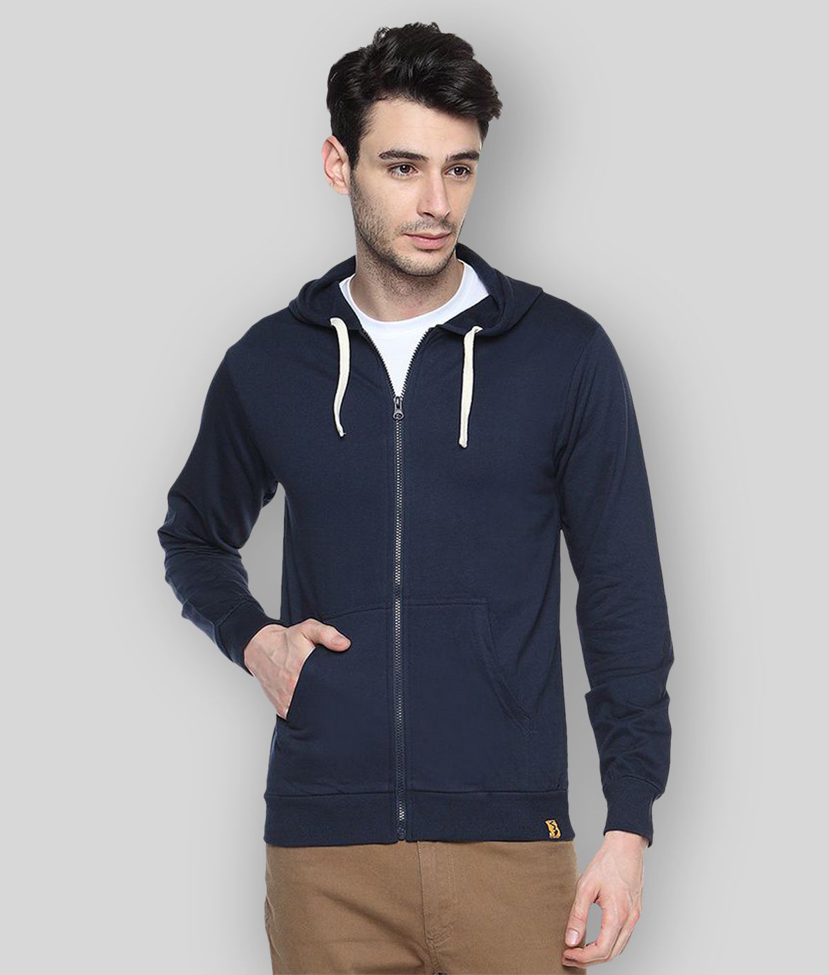     			Campus Sutra - Blue Cotton Regular Fit Men's Sweatshirt ( Pack of 1 )