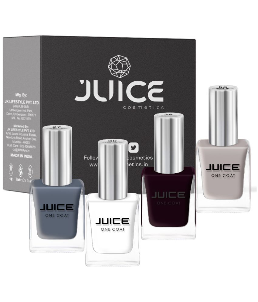     			Juice - Multi Glossy Nail Polish ( Pack of 4 )