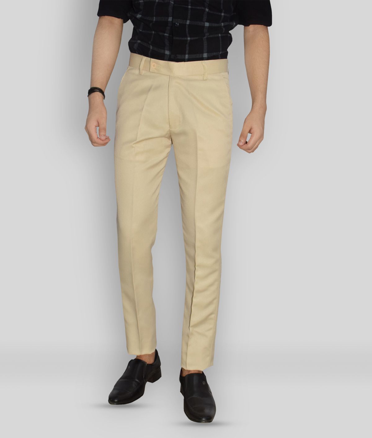     			Kundan - Beige Polycotton Slim - Fit Men's Formal Pants ( Pack of 1 )