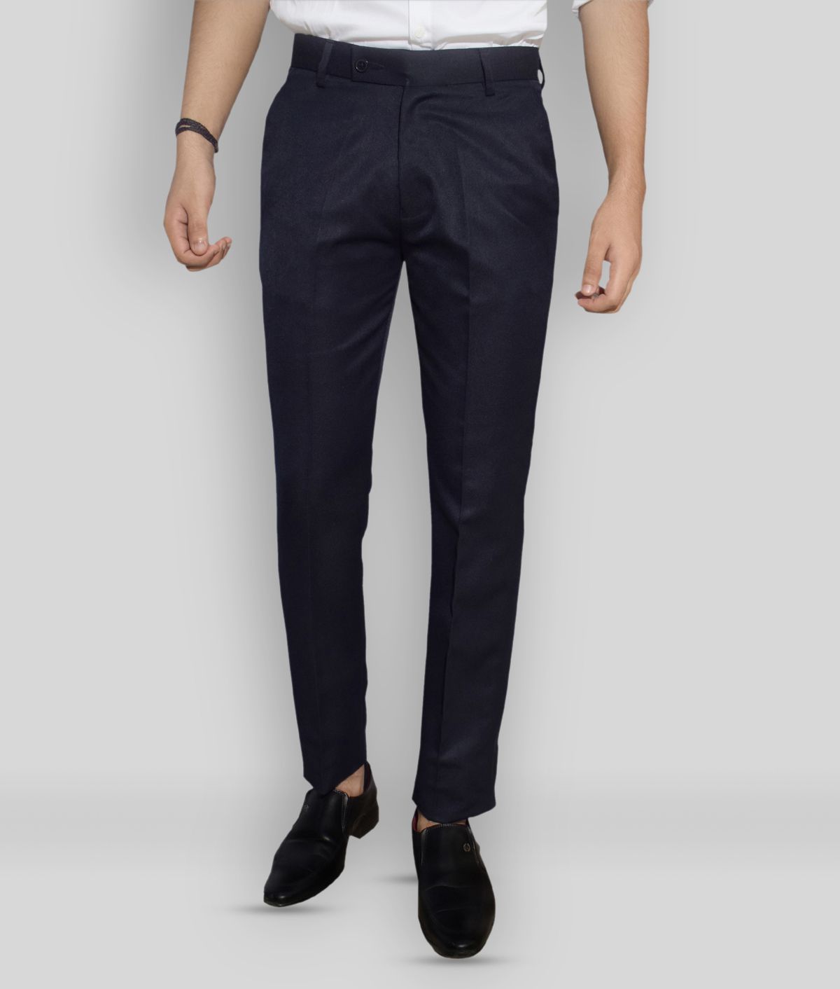     			Kundan - Navy Blue Polycotton Slim - Fit Men's Formal Pants ( Pack of 1 )