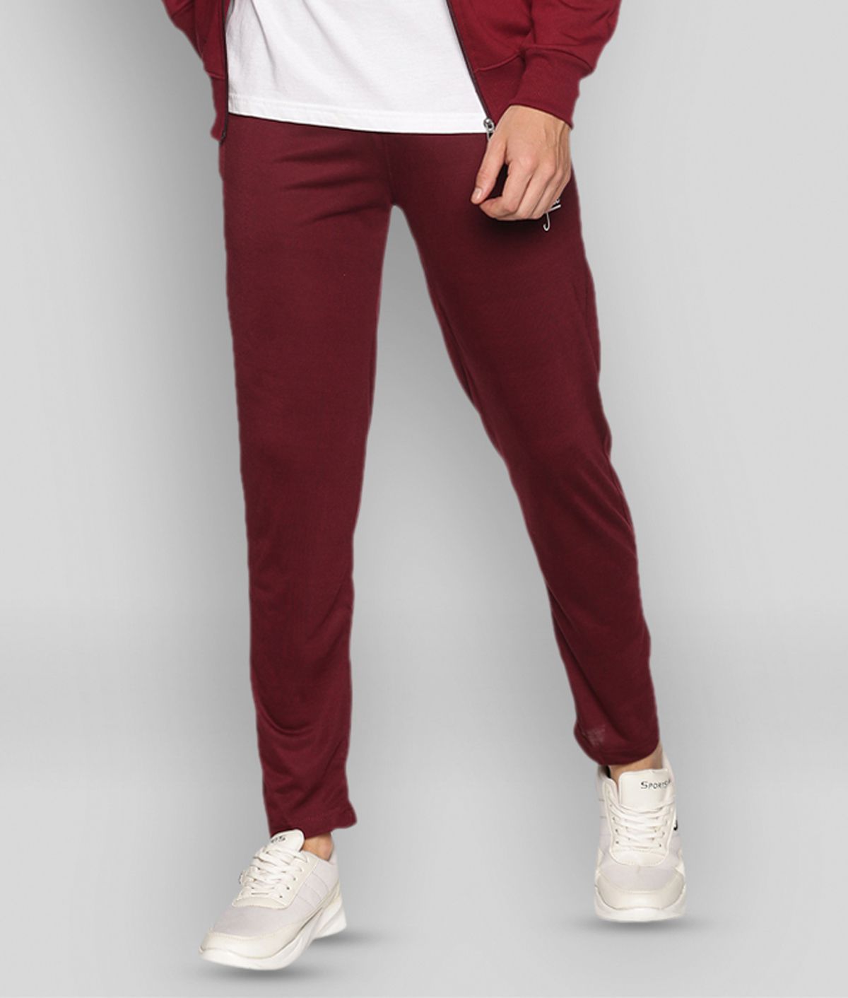 YHA - Wine Cotton Blend Men's Trackpants ( Pack of 1 )
