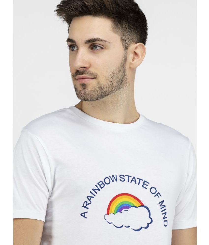 MensXP Basics White Cotton Slim Fit Men's TShirt ( Pack of 1 ) Buy