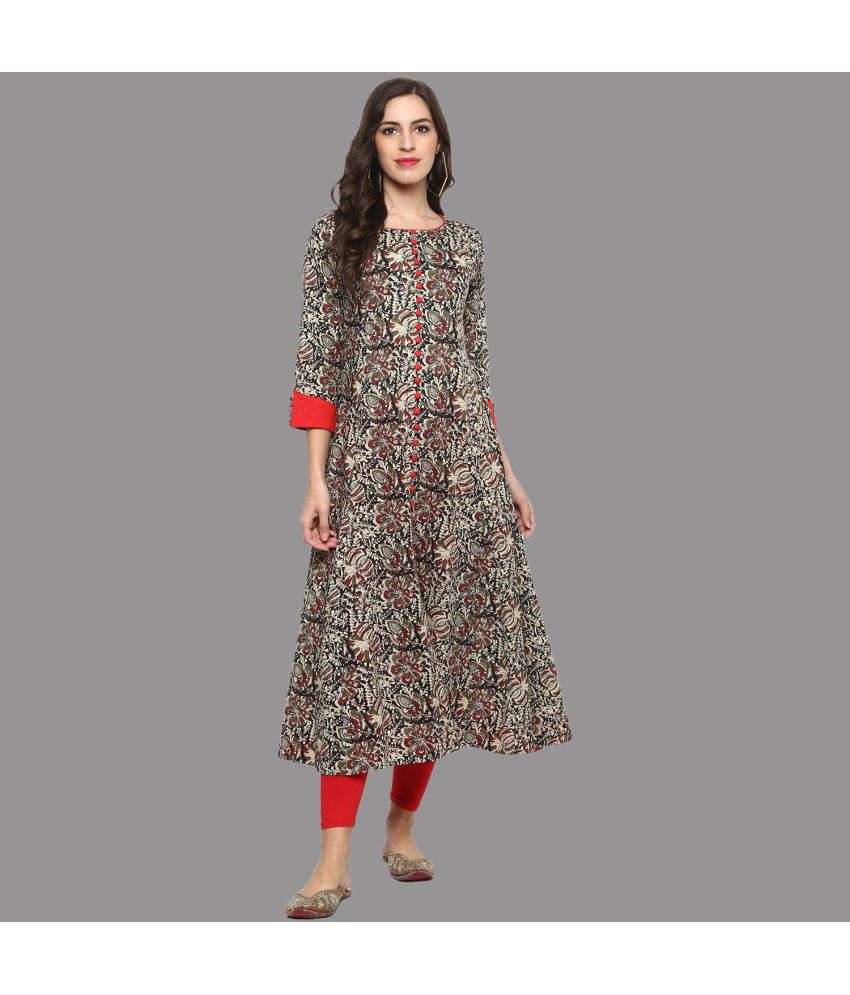     			Yash Gallery - Multicolor Cotton Women's Flared Kurti ( Pack of 1 )