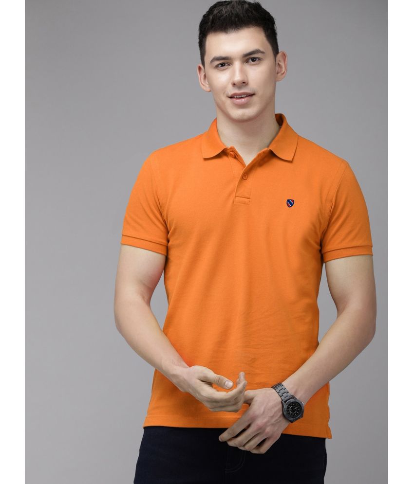     			Merriment - Orange Cotton Blend Regular Fit Men's Polo T Shirt ( Pack of 1 )