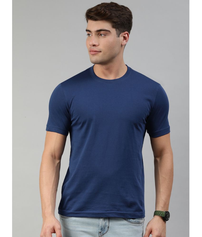     			Huetrap - Navy Blue Cotton Regular Fit Men's T-Shirt ( Pack of 1 )