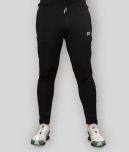 react Black Polyester Lycra Trackpants Single