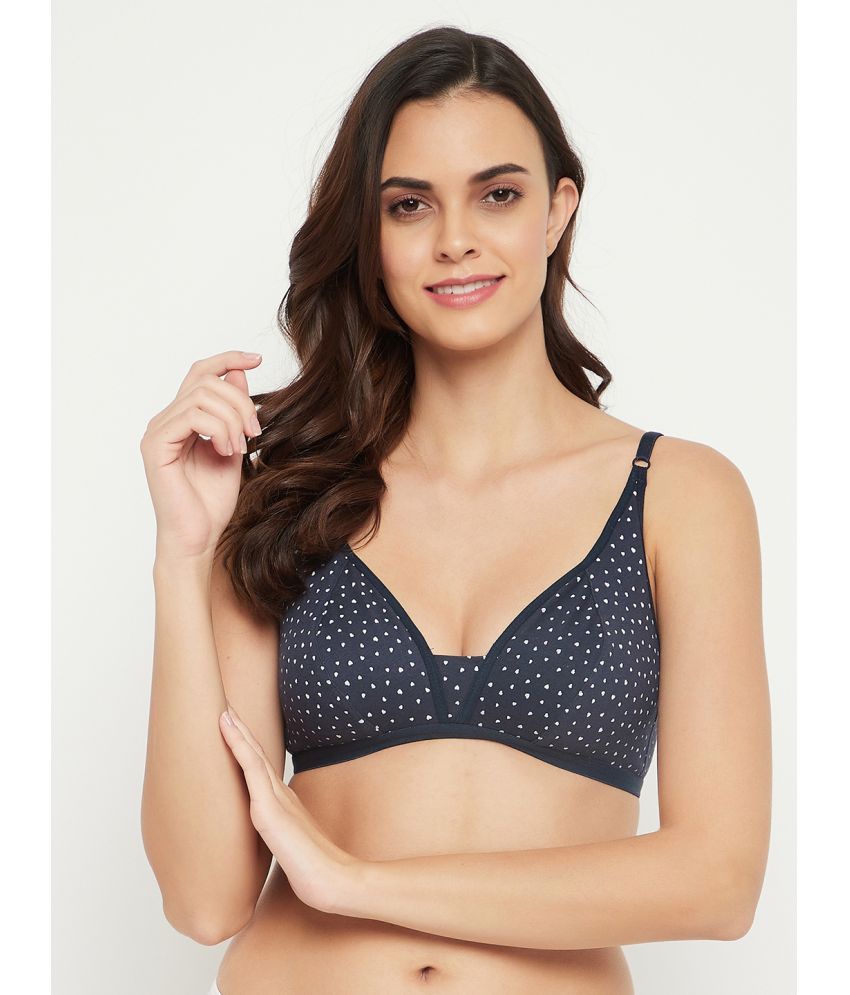     			Clovia Cotton Non Padded Women's Everyday Bra ( Navy Blue )