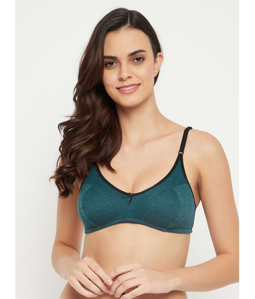     			Clovia - Teal Cotton Non Padded Women's Everyday Bra ( Pack of 1 )