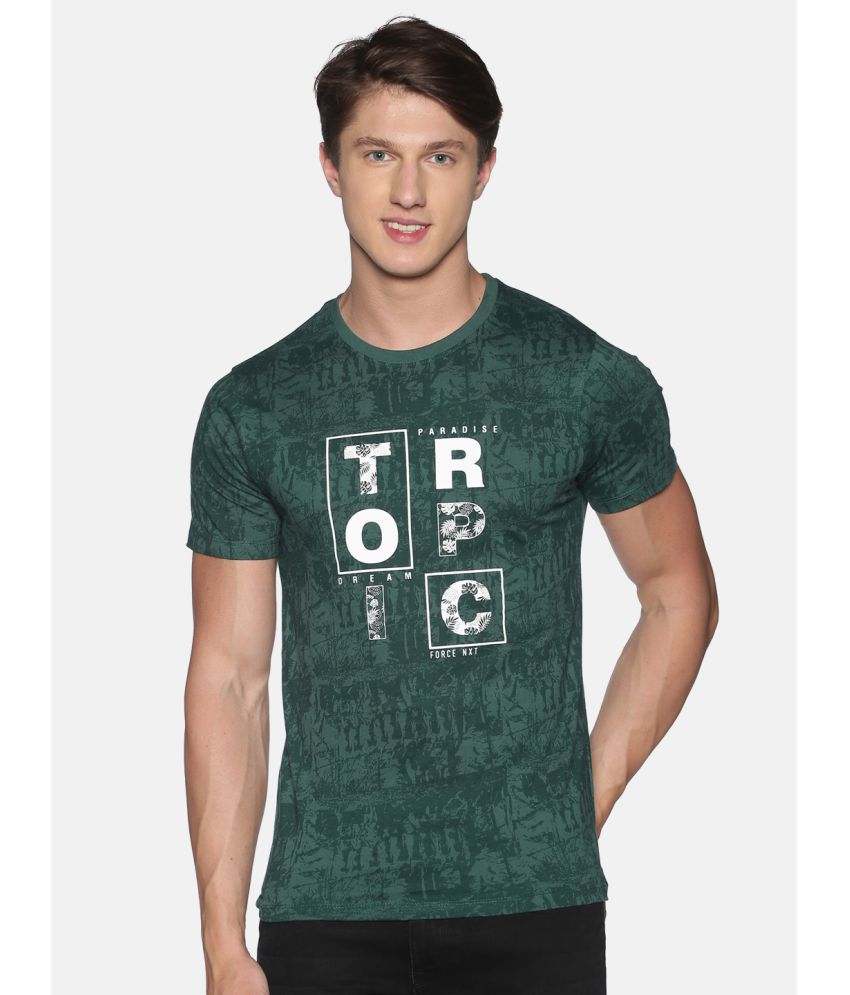     			Force NXT - Green Cotton Regular Fit Men's T-Shirt ( Pack of 1 )