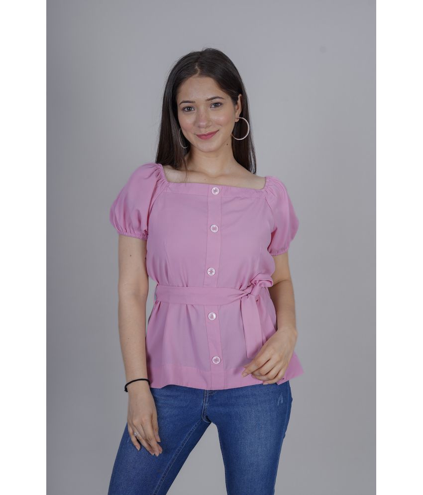     			SUGARCHIC - Pink Polyester Women's Shirt Style Top ( Pack of 1 )