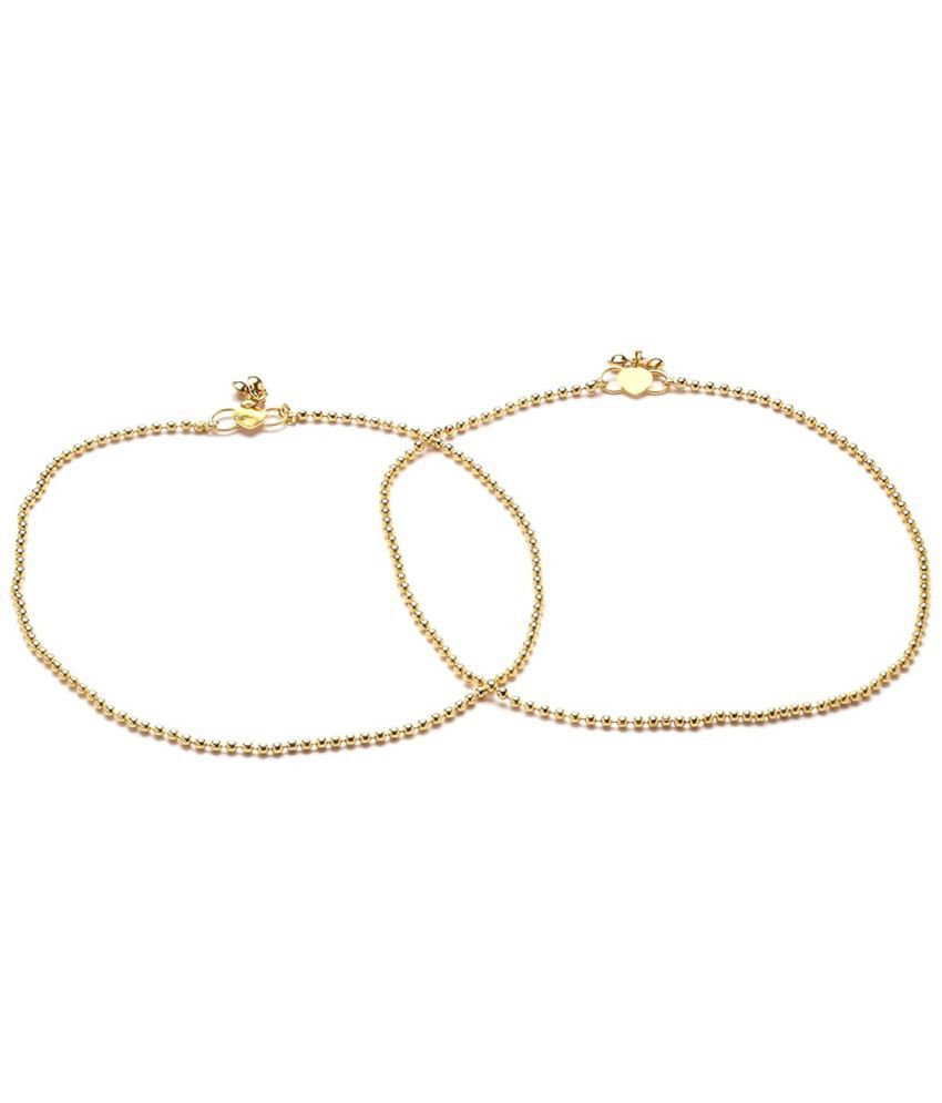 Happy Stoning - Gold Anklets ( Pack of 1 )