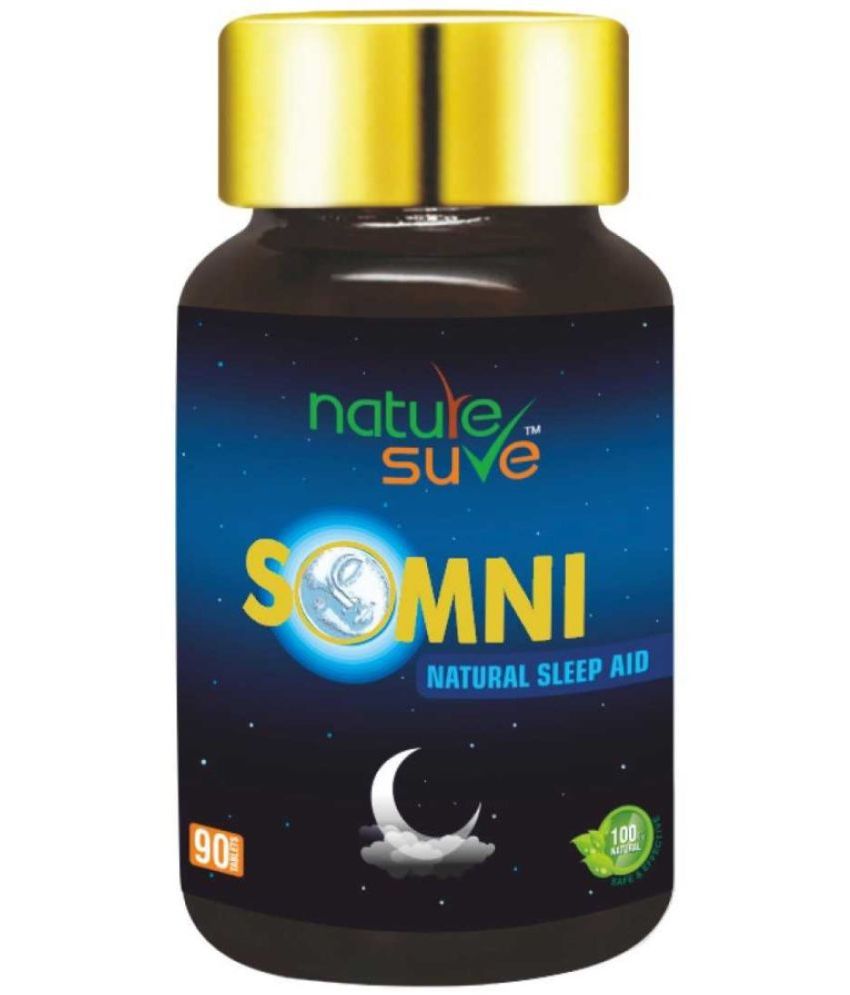 Nature Sure SOMNI Natural Sleep Aid Daily Herbal Supplement for Men & Women - 1 Pack (90 Tablets Each)