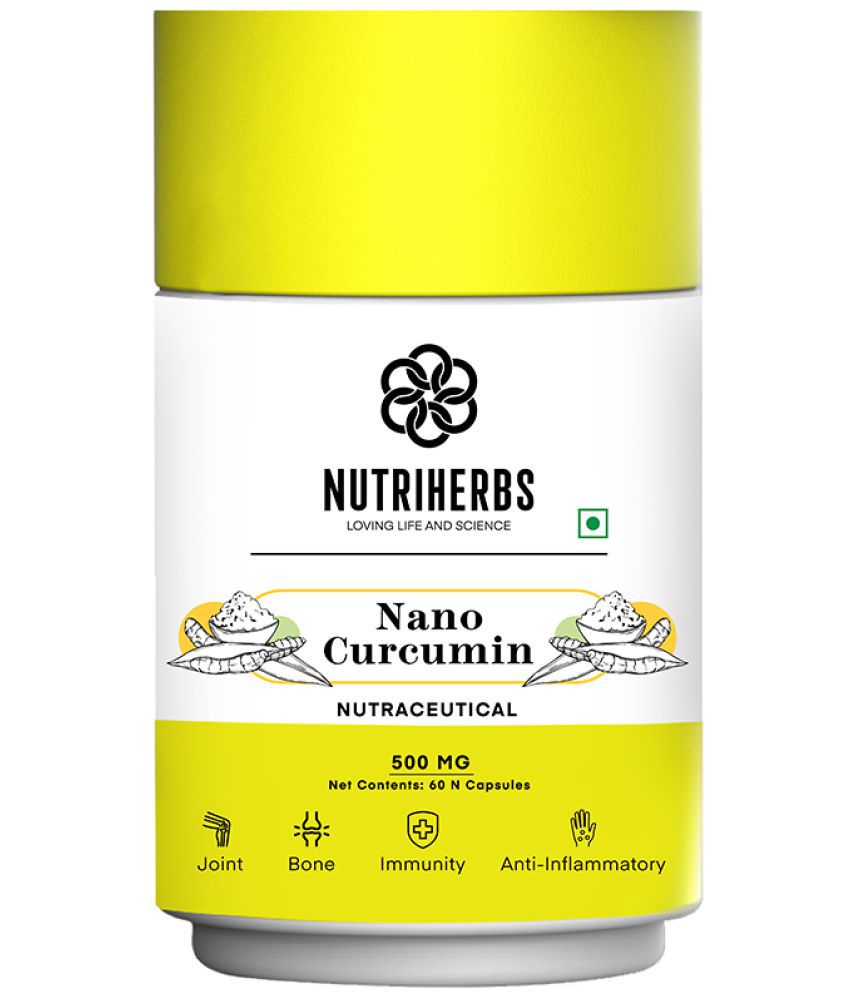     			Nutriherbs Nano Curcumin Extract 500 mg 100% Natural Turmeric Extract - 60 Capsules | Powerful Anti-inflammatory, Antioxidant | Pain Reliever For Men and Women