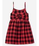 K&U Polyester Frock For Girls ( Pack of 1 , Red )