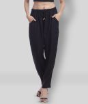 Lee Moda - Black Rayon Loose Fit Women's Casual Pants  ( Pack of 1 )