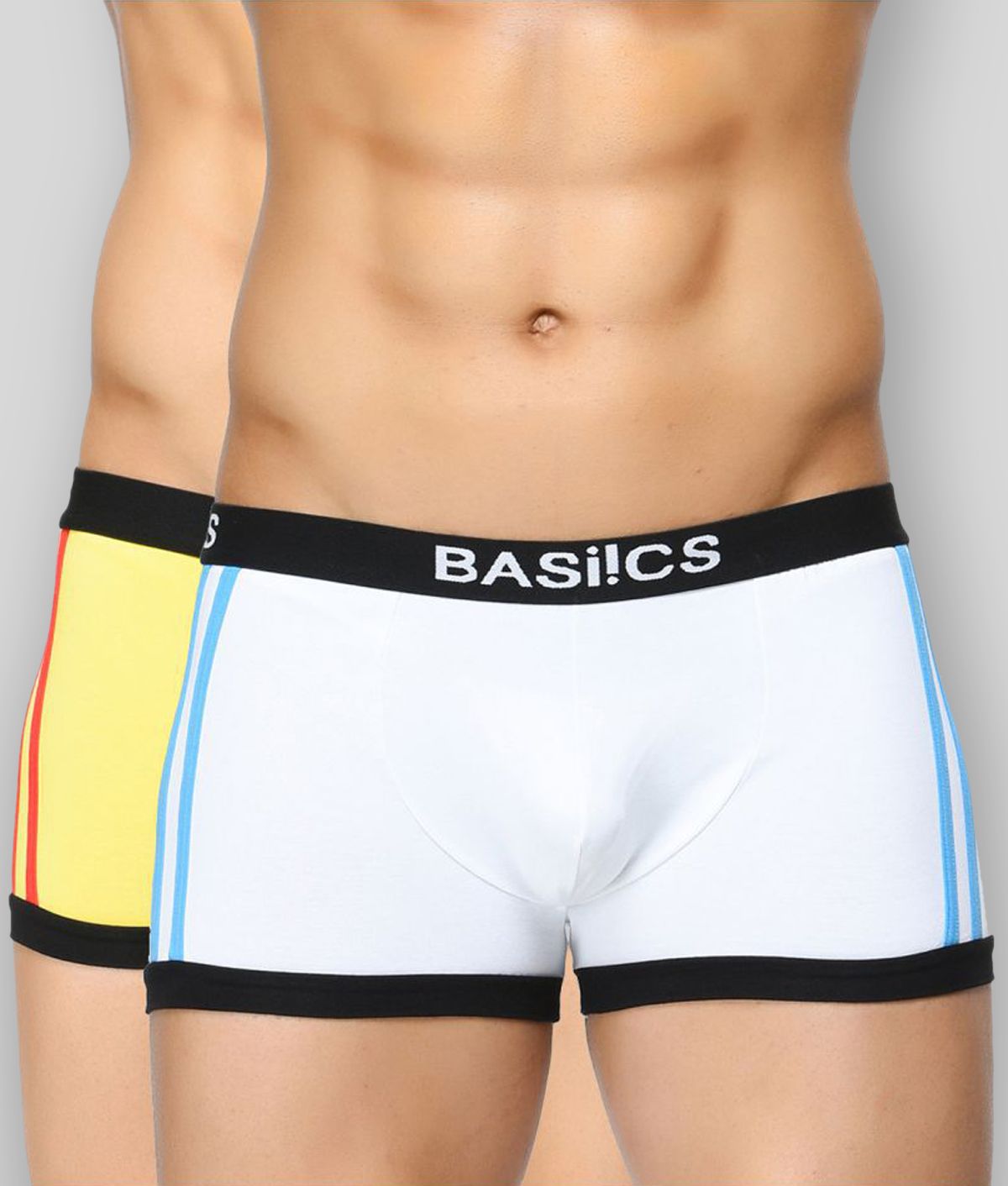     			BASIICS By La Intimo - Multicolor Cotton Blend Men's Trunks ( Pack of 2 )