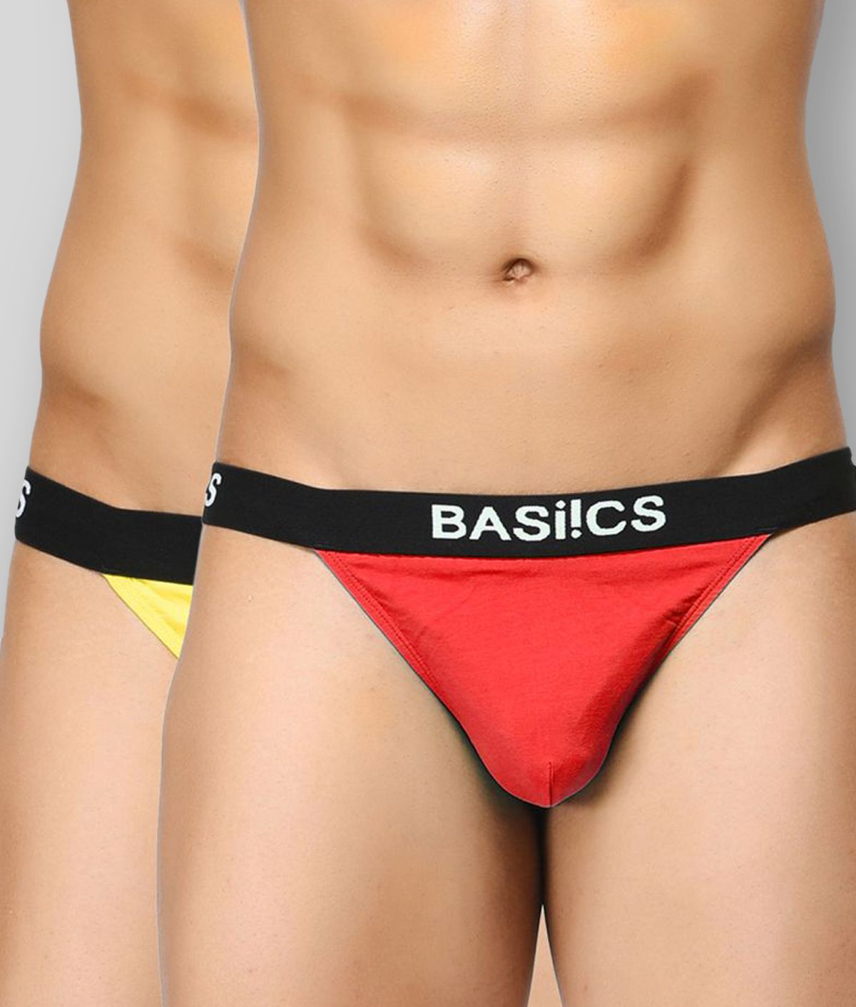     			Pack of 2 BASIICS By La Intimo Cotton Blend Men's Thongs ( Multicolor )