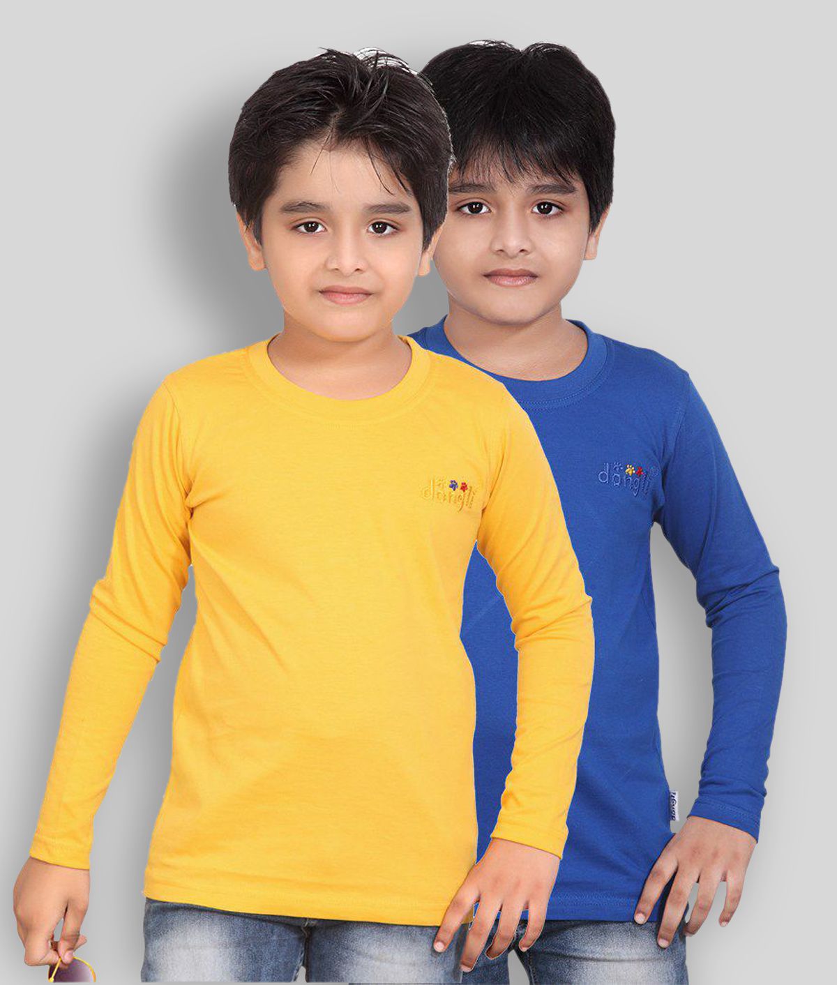 Dongli - Multicolor Cotton Blend Boy's T-Shirt ( Pack of 2 )