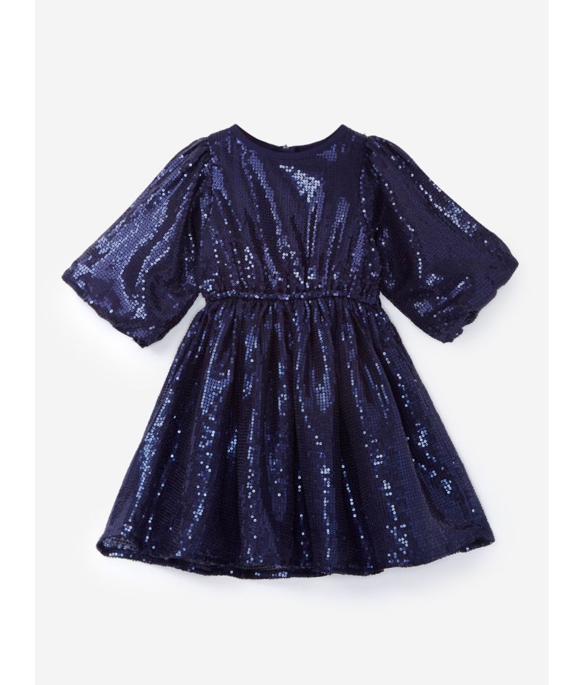     			K&U - Blue Polyester Girls Frock ( Pack of 1 )