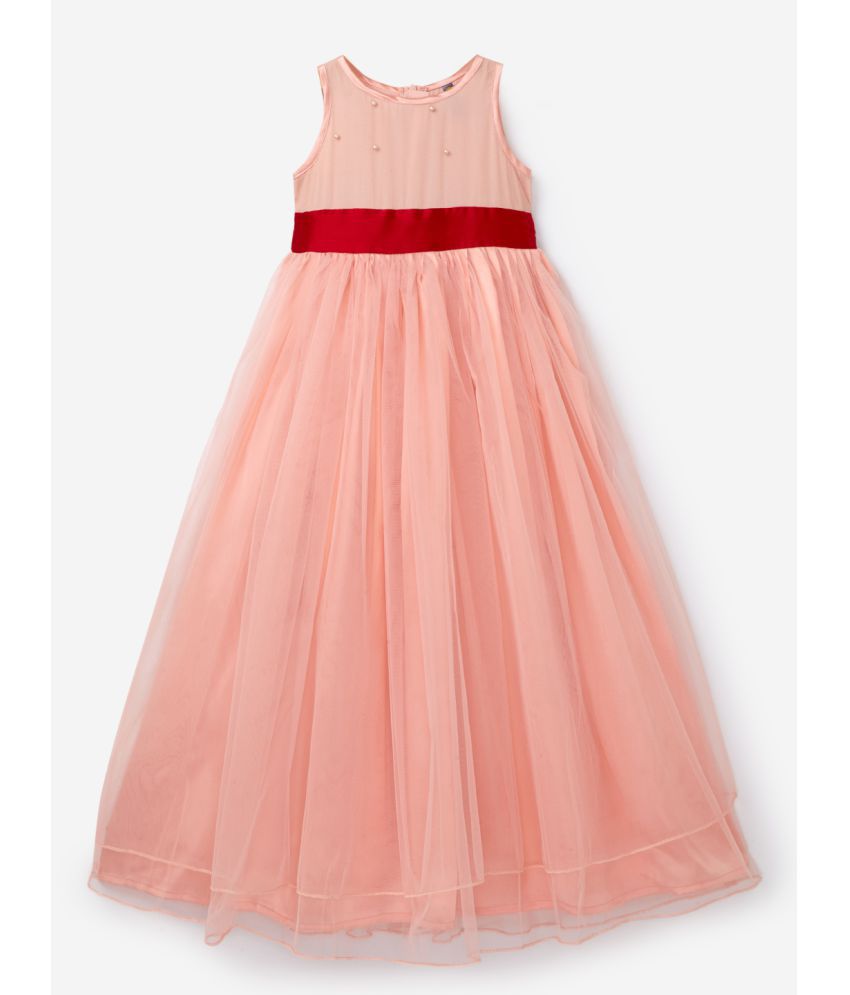     			K&U - Orange Polyester Girls A-line Dress ( Pack of 1 )