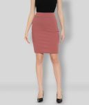 R litres F - Pink Polyester Women's Pencil Skirt ( Pack of 1 )