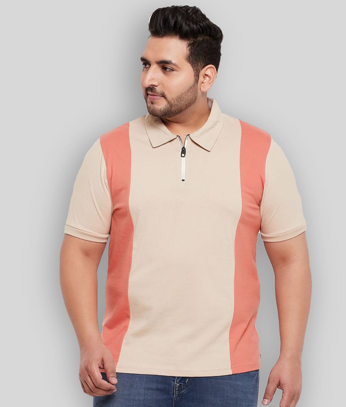     			AUSTIVO - Cotton Blend Regular Fit Multicolor Men's Polo T Shirt ( Pack of 1 )