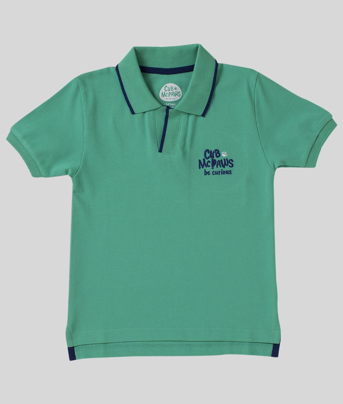 Cub Mcpaws - Sea Green Cotton Boy's Polo T-Shirt ( Pack of 1 )