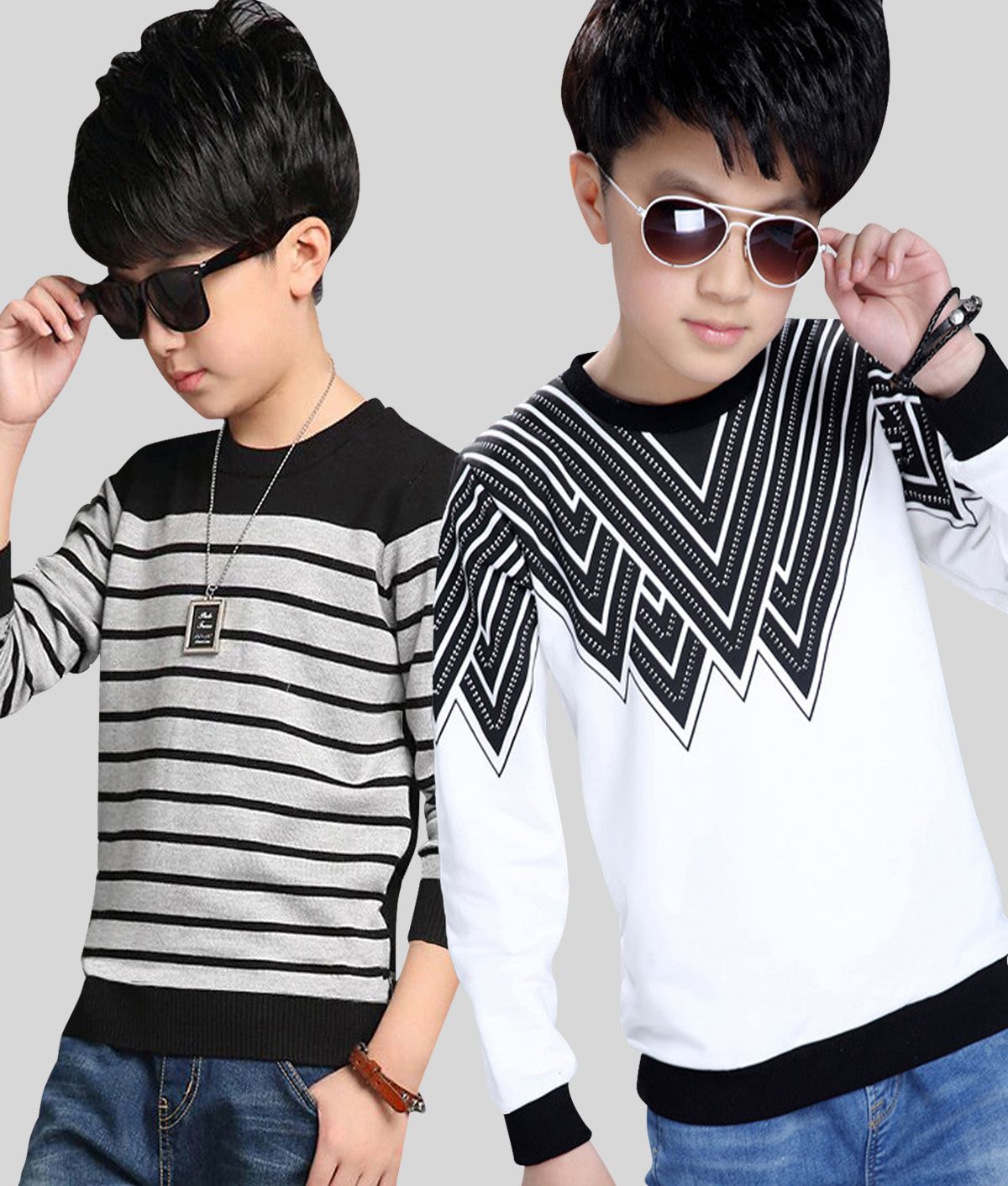 Force - Multi Color Cotton Boy's Round neck ( Pack of 2 )