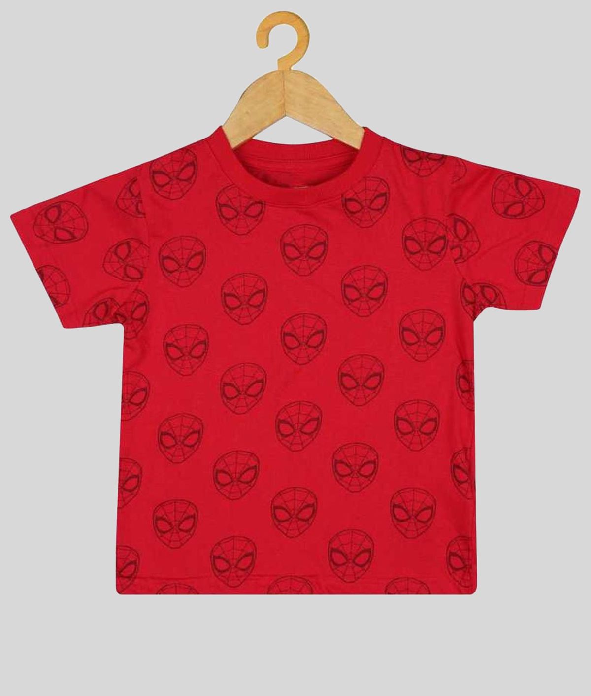 Hapynes - Red 100% Cotton Boy's T-Shirt ( Pack of 1 )