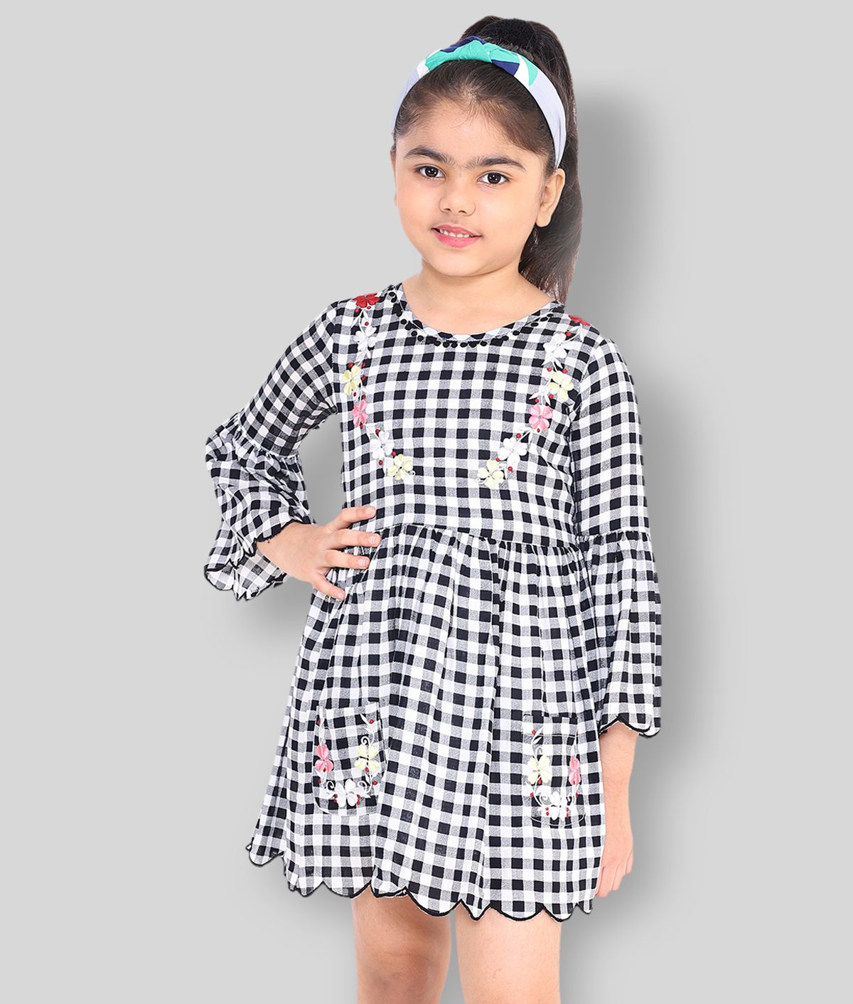     			Naughty Ninos - Grey Polyester Girl's A-line Dress ( Pack of 1 )