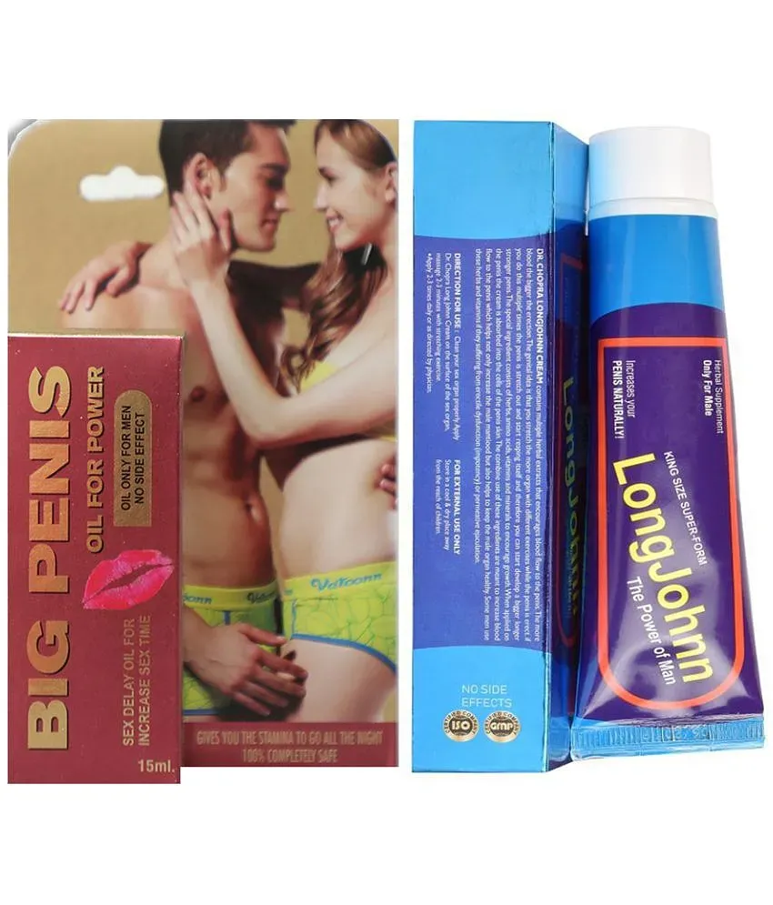 Combo of Dr Chopra BIG Penis Oil For Sexual Power & LONG JOHN KING SIZE  SUPER-FORM Cream: Buy Combo of Dr Chopra BIG Penis Oil For Sexual Power &  LONG JOHN KING