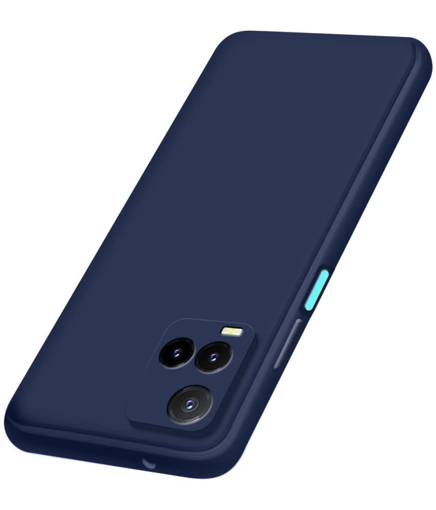     			Doyen Creations - Blue Silicon Silicon Soft cases Compatible For Vivo Y21 ( Pack of 1 )