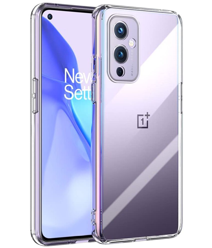     			Doyen Creations - Transparent Silicon Shock Proof Case Compatible For Oneplus 9 ( Pack of 1 )