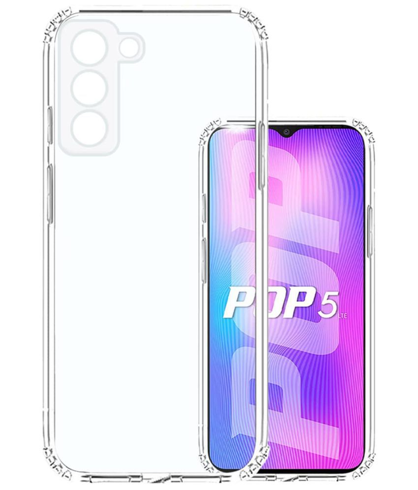     			Doyen Creations - Transparent Silicon Silicon Soft cases Compatible For Tecno Pop 5 Pro ( Pack of 1 )