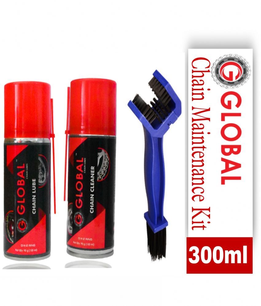     			Global Bike Maintenance kit Lube & cleaner with chain brush by jay Lubricants