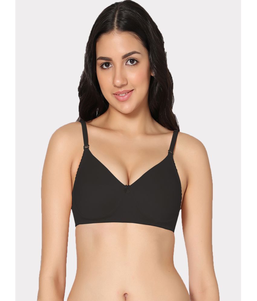     			IN CARE LINGERIE Cotton Non Padded Women's T-Shirt Bra ( Black )