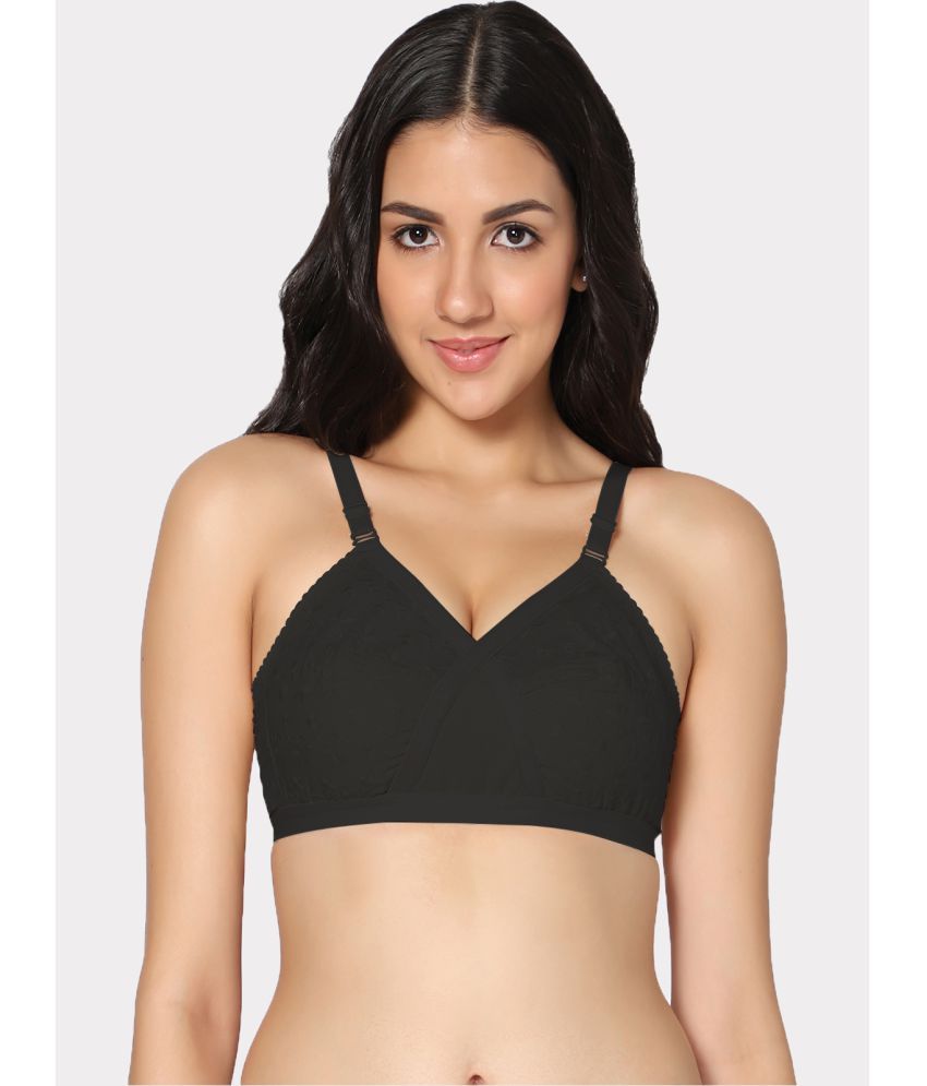     			IN CARE LINGERIE - Black Cotton Non Padded Women's Everyday Bra ( Pack of 1 )