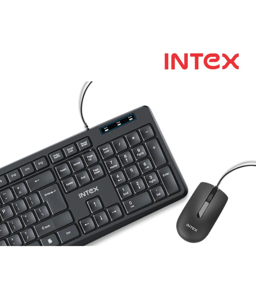 Intex Black USB Wired Keyboard Mouse Combo Buy Intex Black USB