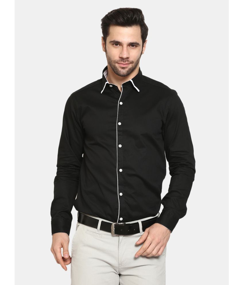     			Life Roads - Black Cotton Slim Fit Men's Casual Shirt ( Pack of 1 )