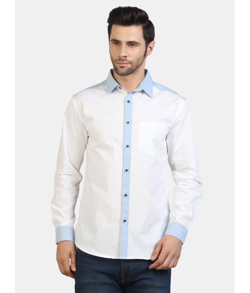     			Life Roads - White Cotton Slim Fit Men's Casual Shirt ( Pack of 1 )