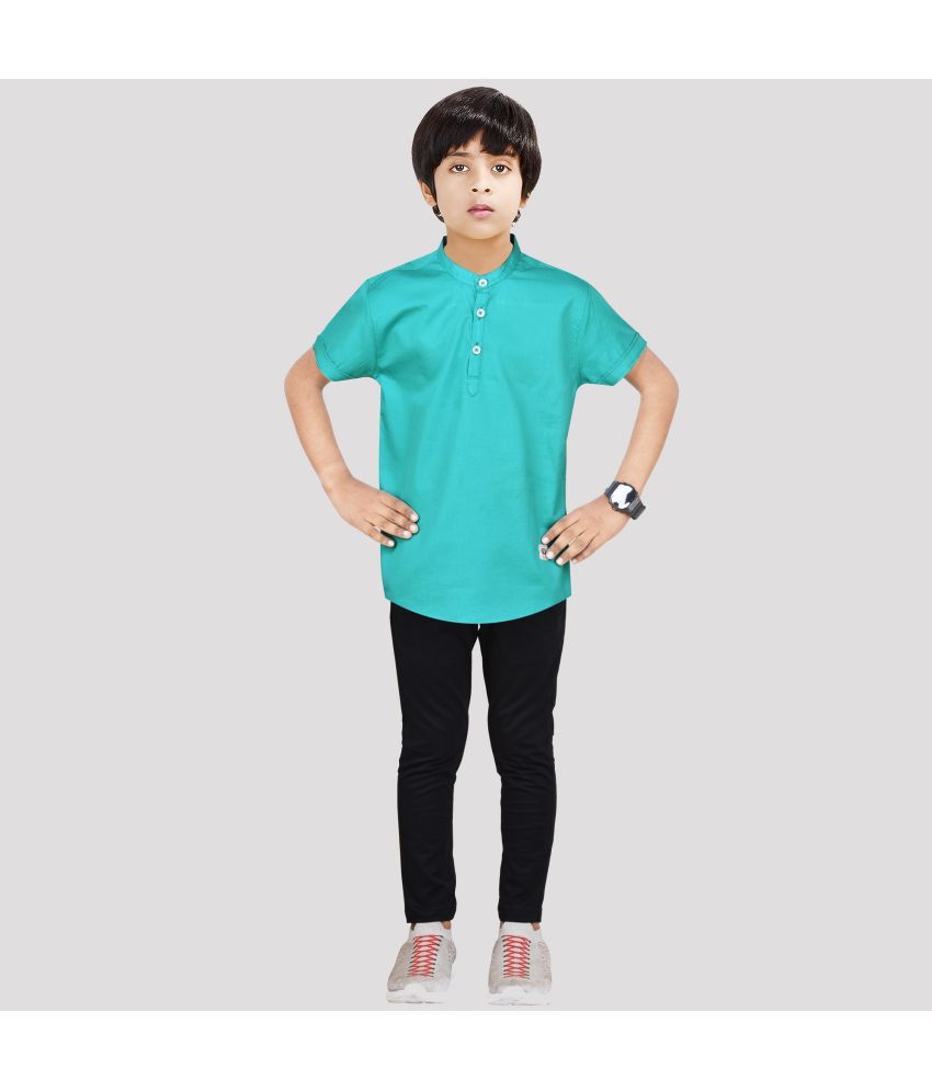     			Made In The Shade - Green Cotton Boys Shirt & Pants ( Pack of 1 )