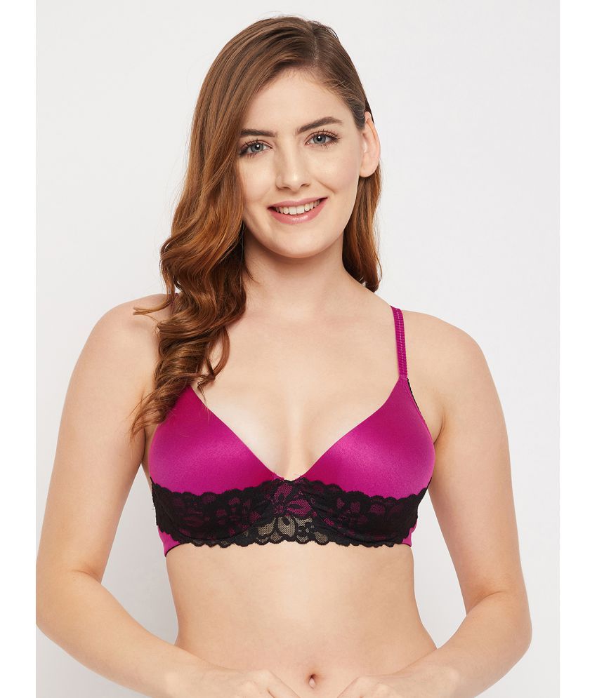     			Clovia - Purple Nylon Heavily Padded Women's Push Up Bra ( Pack of 1 )