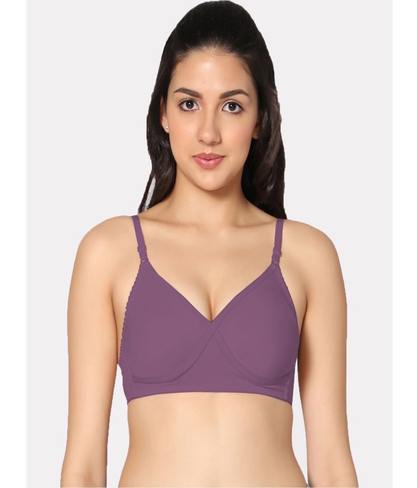     			IN CARE LINGERIE - Purple Cotton Non Padded Women's T-Shirt Bra ( Pack of 1 )