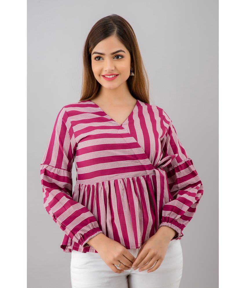     			JAIPUR VASTRA - Pink Rayon Women's Knot Front Top ( Pack of 1 )