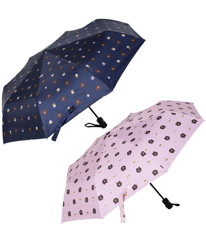     			KEKEMI Navy 3 Fold Umbrella