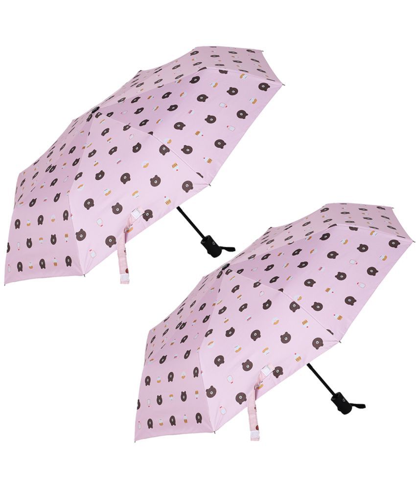     			KEKEMI Pink 3 Fold Umbrella