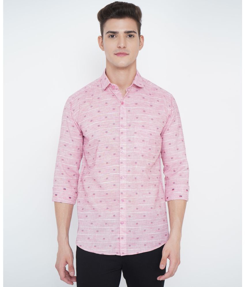     			VERTUSY - Pink Cotton Regular Fit Men's Casual Shirt ( Pack of 1 )