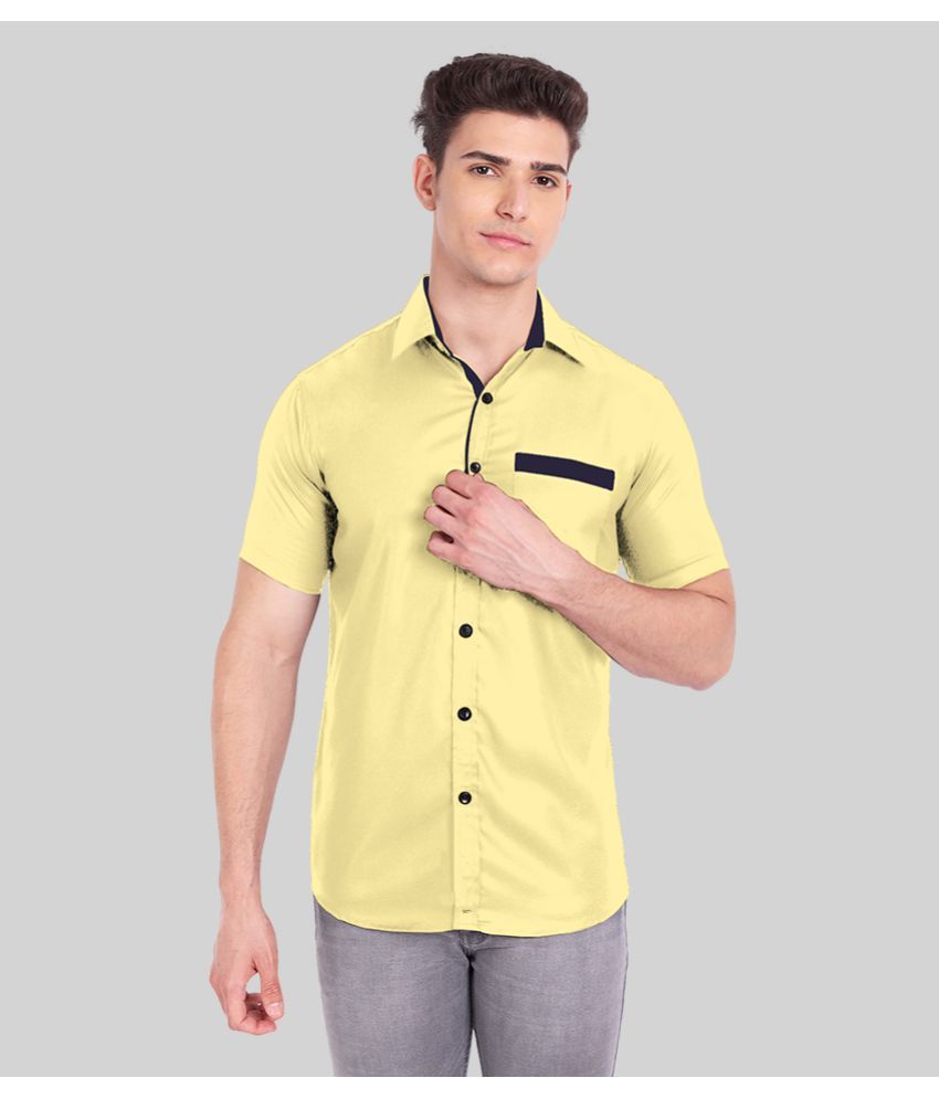     			Vida Loca - Yellow Cotton Slim Fit Men's Casual Shirt ( Pack of 1 )