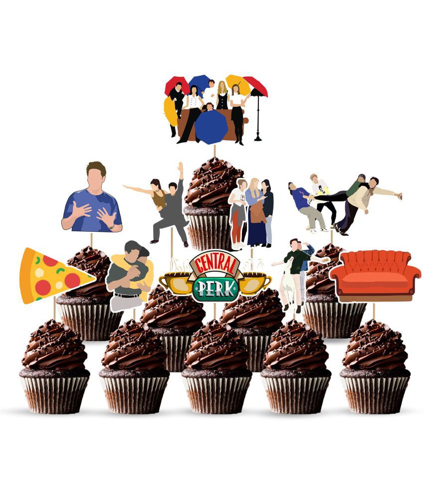     			Zyozi Friend Theme 10 Pcs Cup Cake Topper-Friends Party Decorations,Birthday Party Supplies-Cup Cake Topper (Pack of 10)
