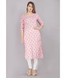 JC4U - Pink Cotton Women's Straight Kurti ( Pack of 1 )